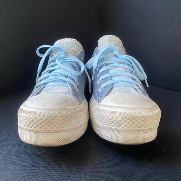 Converse Multi Blue Terry Cloth Tongue Casual Platform Sneakers W 7.5 - Picture 2 of 9